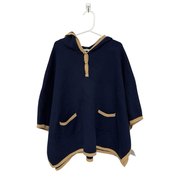 Janie and Jack Girl Merchant Marine The Brownstone Cape 5 to 6 - Picture 3 of 8